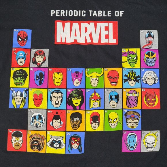 Marvel Graphic SS Tee Periodic Table of Marvel Black - Size XL - Picture 1 of 4